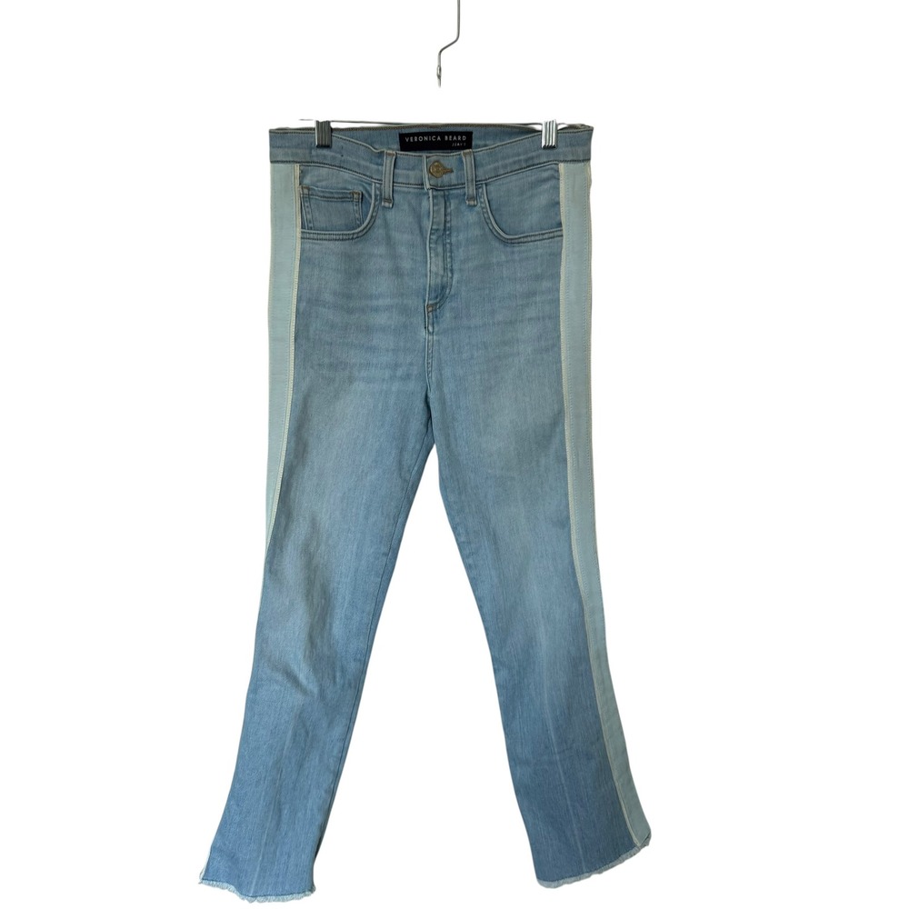 Veronica Beard High Rise Jeans Womens 26 Light Blue Air‎ Wash Exc. Side Stripe